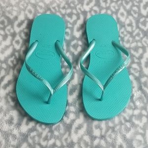 Havaianas Slim Green colored Sandals